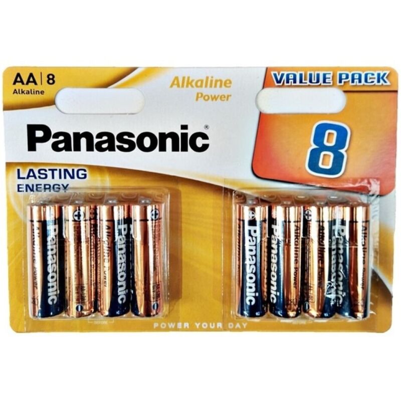 PANASONIC - PILAS ALCALINAS DE BRONCE AA LR6 BLISTER*8
