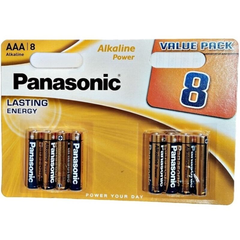 PANASONIC - BLISTER DE PILAS ALCALINAS AAA LR03 DE BRONCE*8