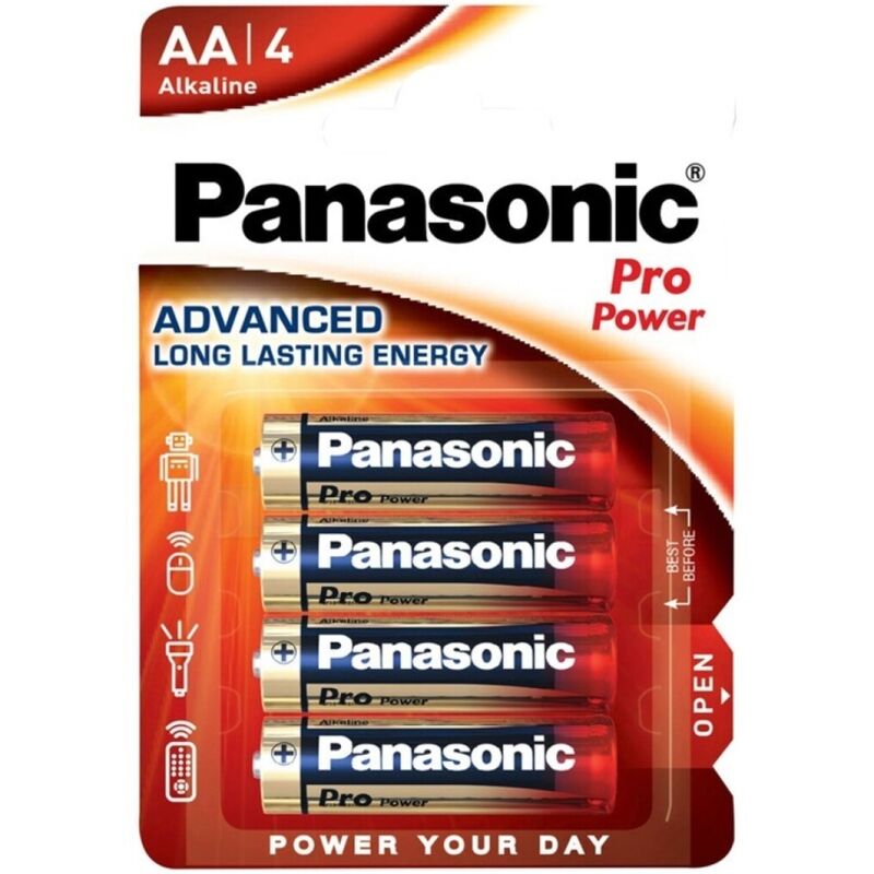 PANASONIC - PILAS ALCALINAS AA PRO POWER LR6 BLISTER*4