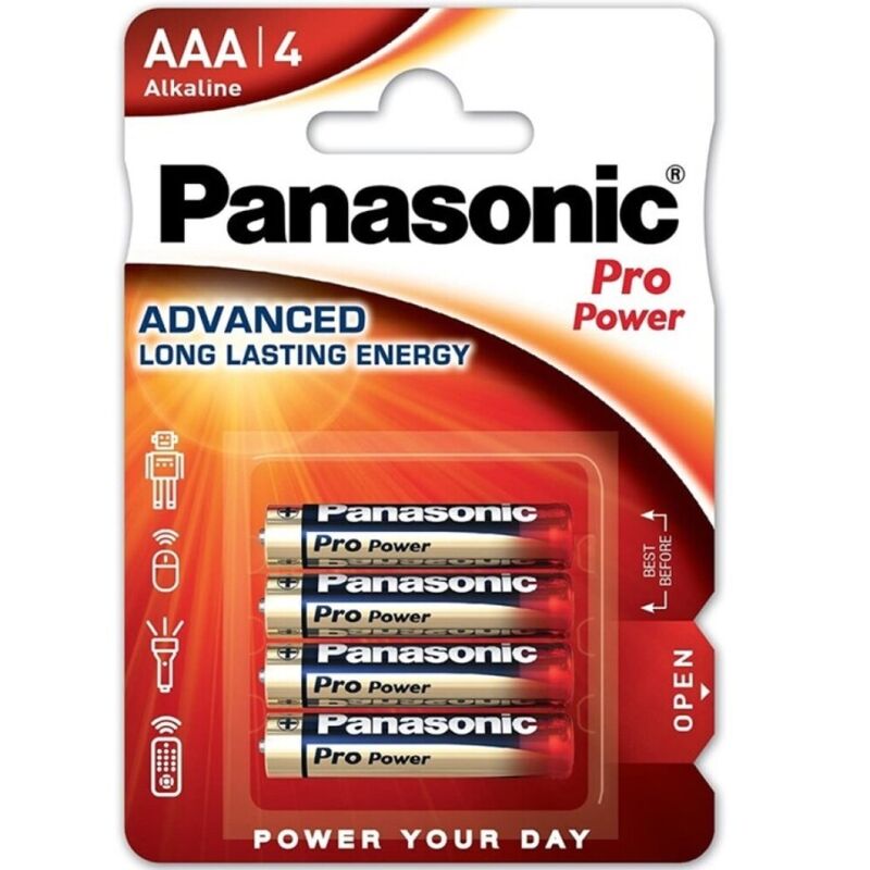 PANASONIC - AAA ALKALINE BATTERY PRO POWER LR03 BLISTER*4