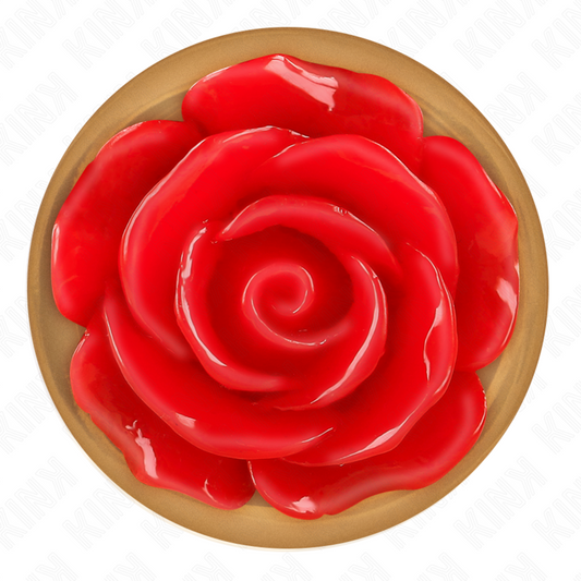 KINK - TAPÓN ANAL DE ORO ROSA CON ROSA ROJA M