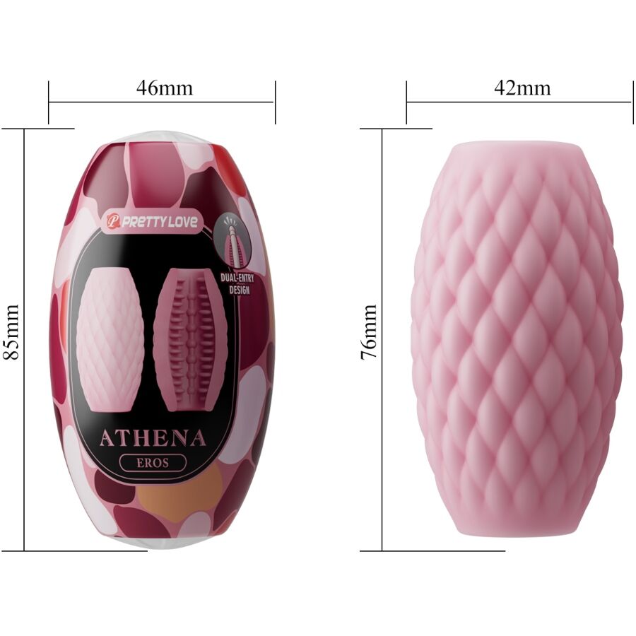 PRETTY LOVE - MASTURBADOR MASCULINO DE SILICONA ROSA ATHENA EROS