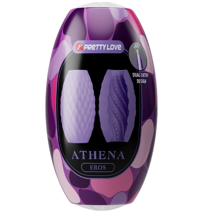 PRETTY LOVE - MASTURBADOR MASCULINO DE SILICONA PÚRPURA ATHENA EROS