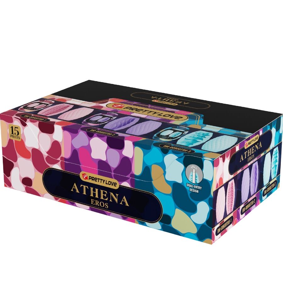 PRETTY LOVE - PAQUETE ATHENA EROS 15 MASTURBADORES MASCULINOS VARIOS
