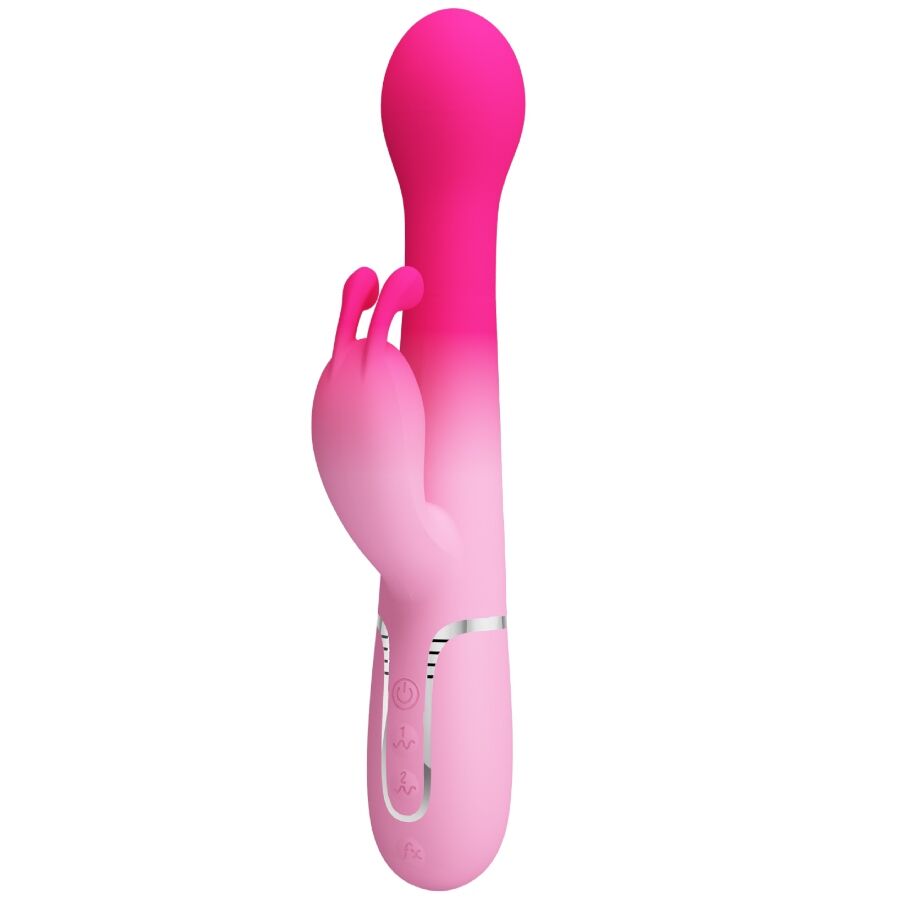 PRETTY LOVE - DEJON 3-IN-1 MULTIFUNCTIONAL RABBIT VIBRATOR PINK