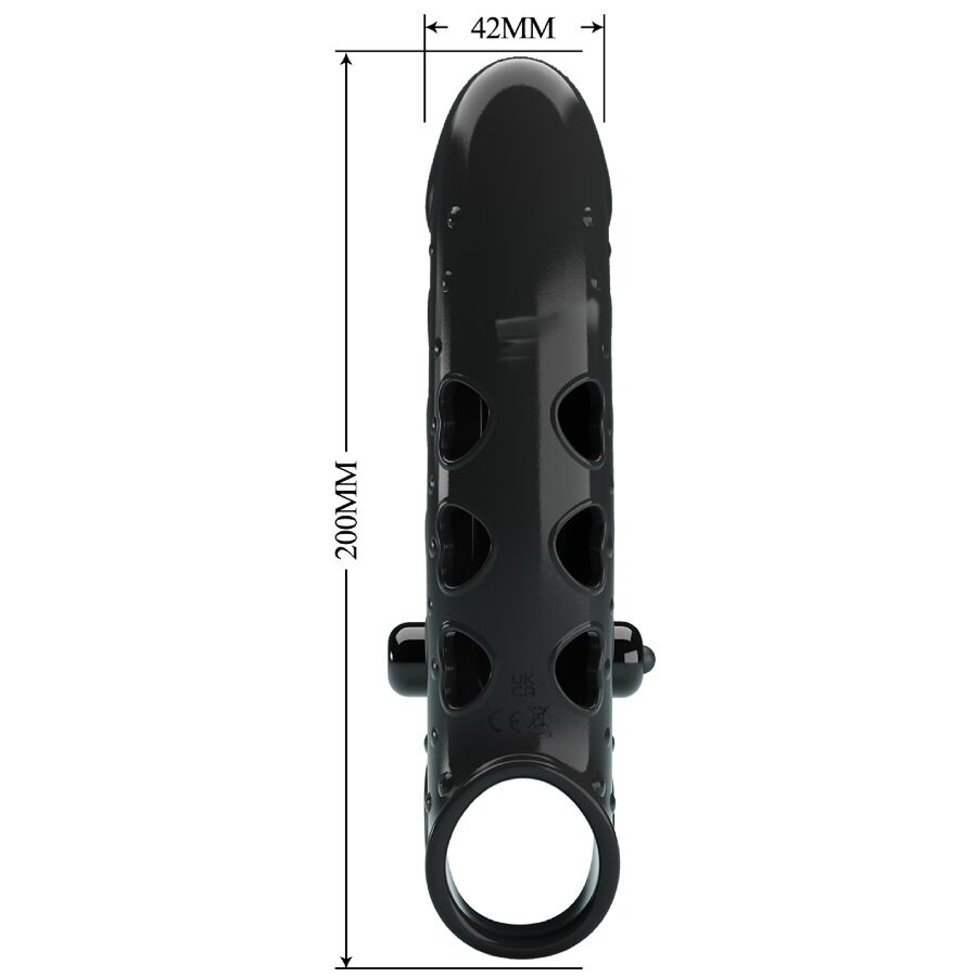 ROMANCE - FUNDA VIBRADORA PARA EL PENE NEGRA