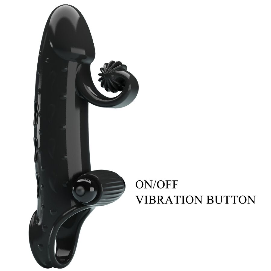 ROMANCE - FUNDA VIBRADORA PARA EL PENE NEGRA