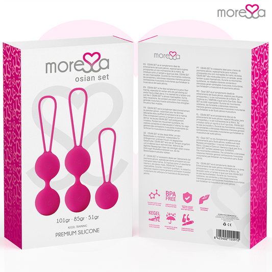 MORESSA - SET OSIAN DE SILICONA PREMIUM ROSA (Osian Uno - 51 g | Osian Dos - 101 g | Osian Tres 85 g)