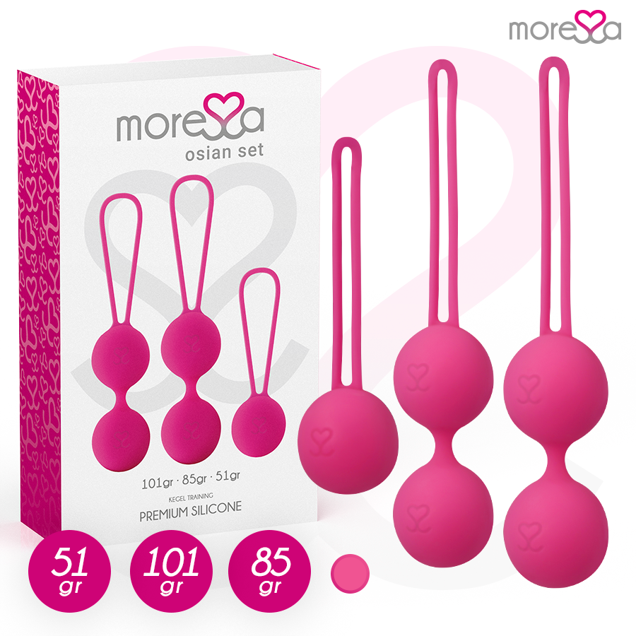MORESSA - SET OSIAN DE SILICONA PREMIUM ROSA (Osian Uno - 51 g | Osian Dos - 101 g | Osian Tres 85 g)