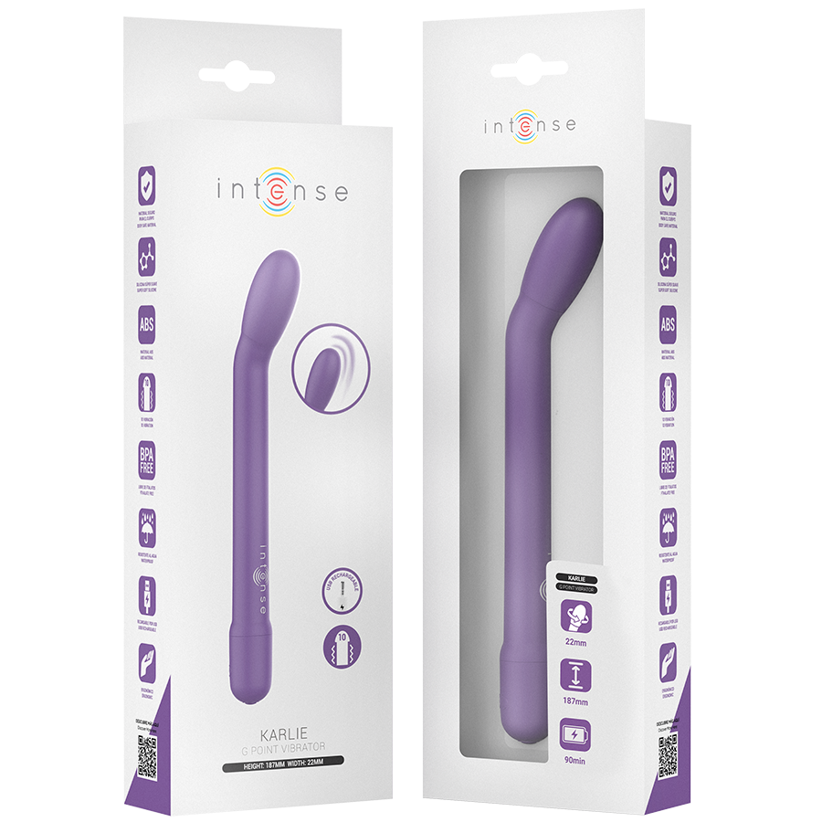 INTENSE - ESTIMULADOR DE PONTO G RECARREGÁVEL KARLIE ROXO