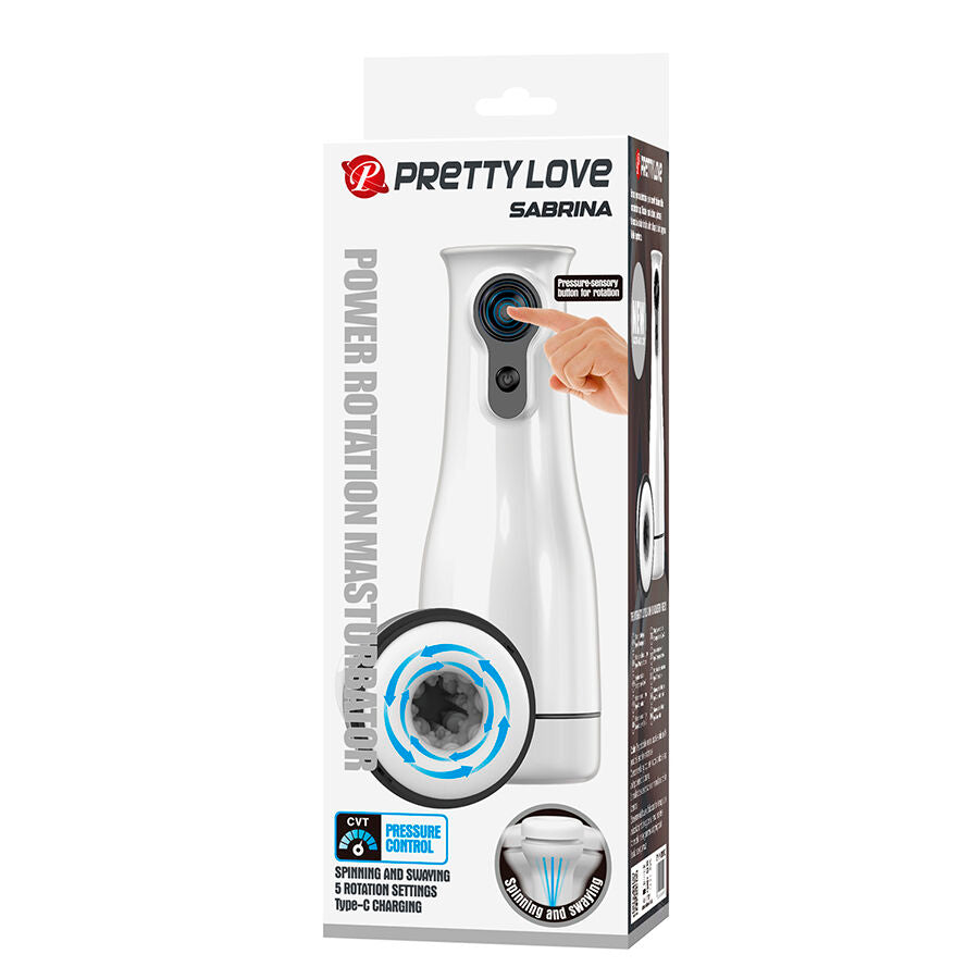 PRETTY LOVE - SABRINA MASTURBADOR MASCULINO GIRATÓRIO E BALANÇANTE