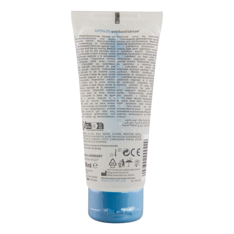 HOT - SUPERGLIDE LUBRIFICANTE À BASE DE ÁGUA 100 ML