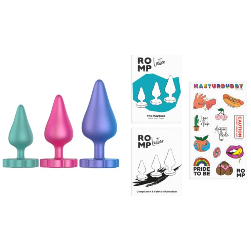 ROMP - KIT DE TREINAMENTO ANAL LUSTER P/M/G COM BASE EM FORMATO DE FLOR