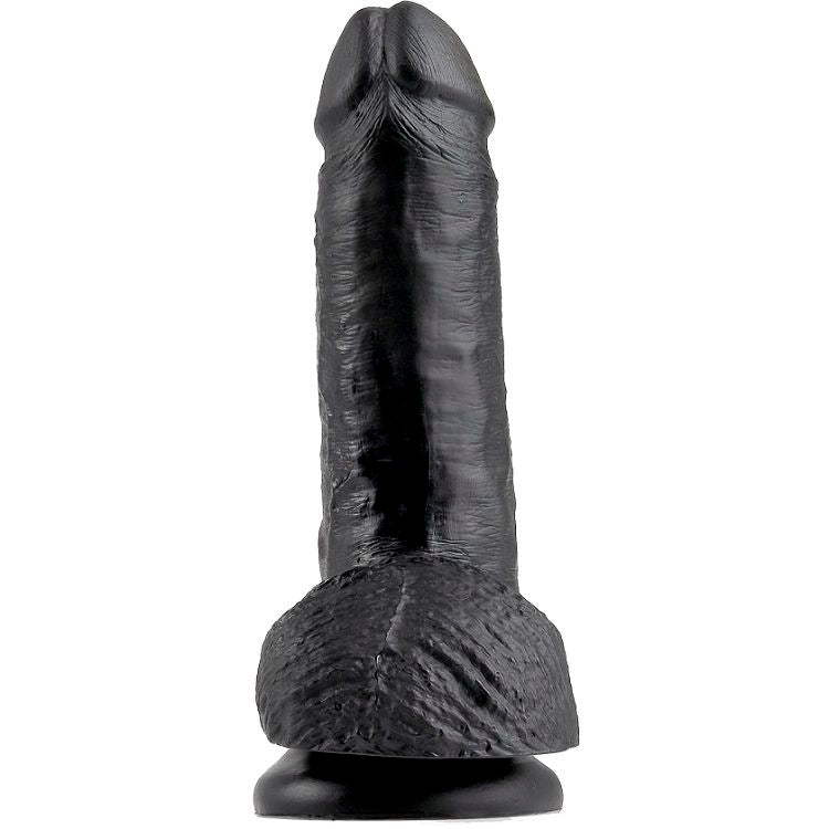 KING COCK - 7 BLACK DILDOS WITH 17.8 CM BALLS