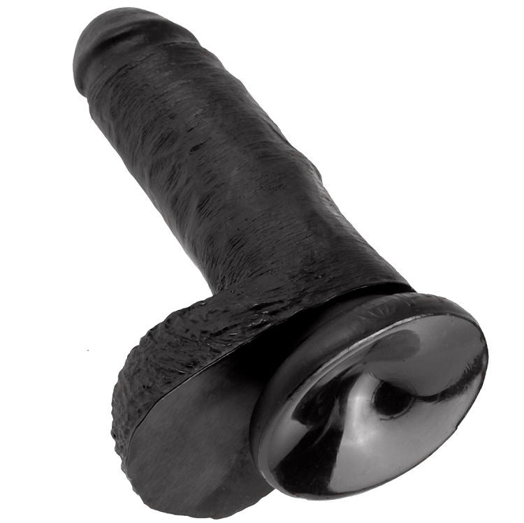 KING COCK - 7 BLACK DILDOS WITH 17.8 CM BALLS