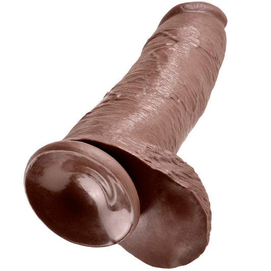 KING COCK - 12 BROWN DILDOS WITH 30.48 CM BALLS