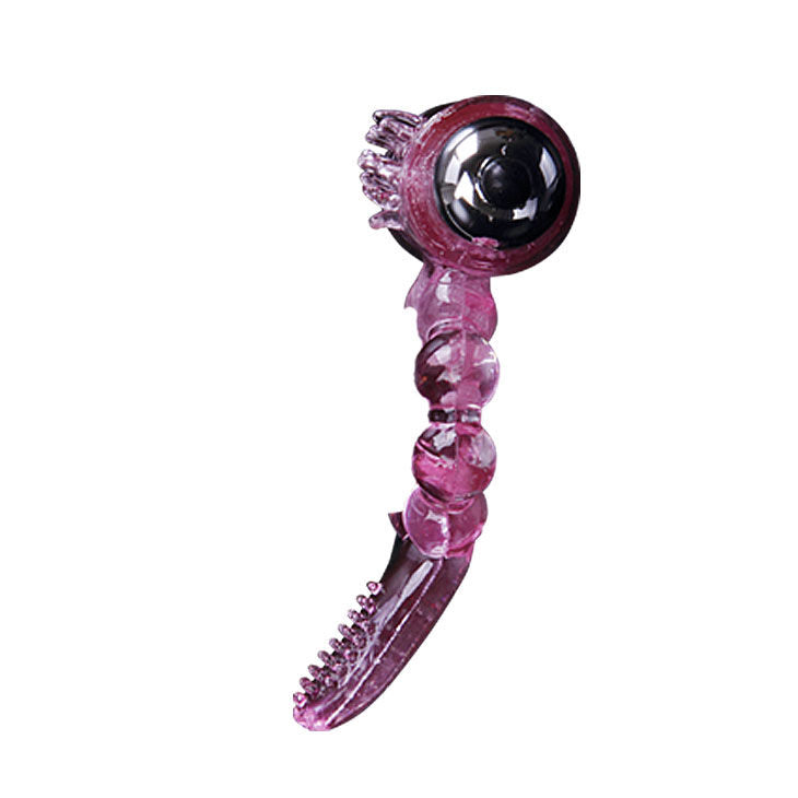 DANCE - SILICONE RING 10 RHYTHMS OF TONGUE WITH PINK VIBRATING
