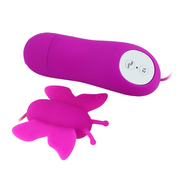 BAILE - LOVE EGGS ESTIMULADOR DE CLÍTORIS MARIPOSA 12 VELOCIDADES CONTROL REMOTO LILA