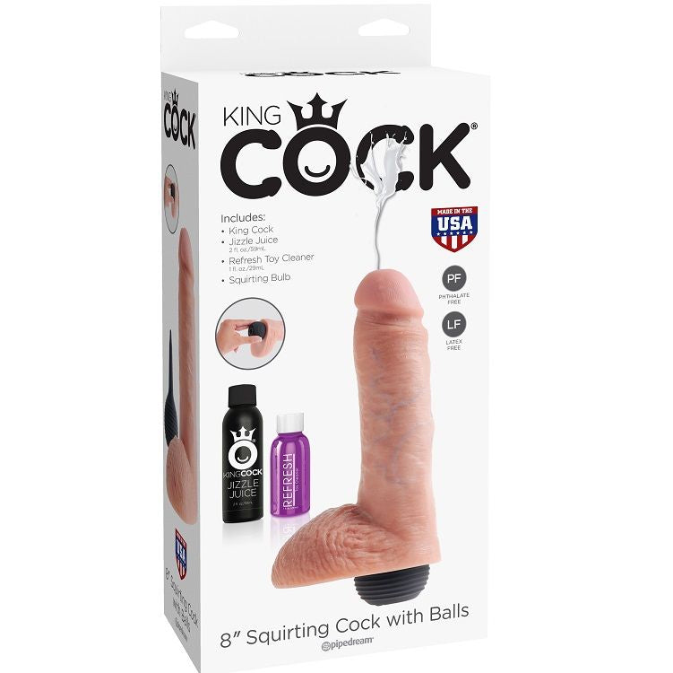 KING COCK - EYACULADOR NATURAL REALISTA PENE 20,32 CM