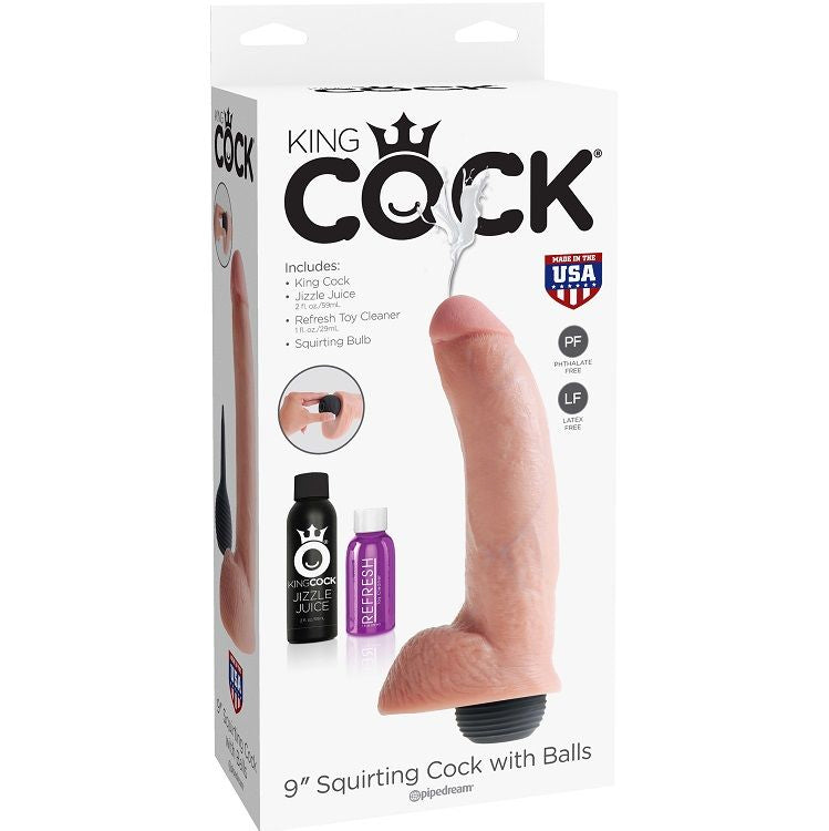 KING COCK - EYACULADOR NATURAL REALISTA PENE 22,86 CM