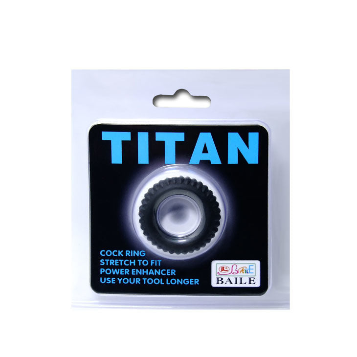 BAILE - ANILLO PARA PENE TITAN NEGRO 1.9 CM
