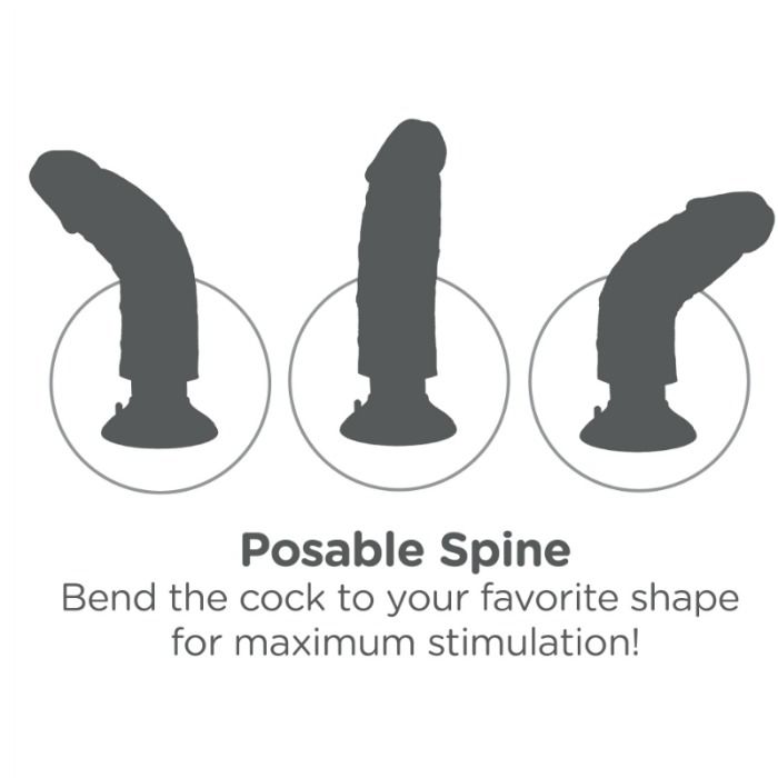 KING COCK - DILDO VIBRATOR 23 CM NATURAL