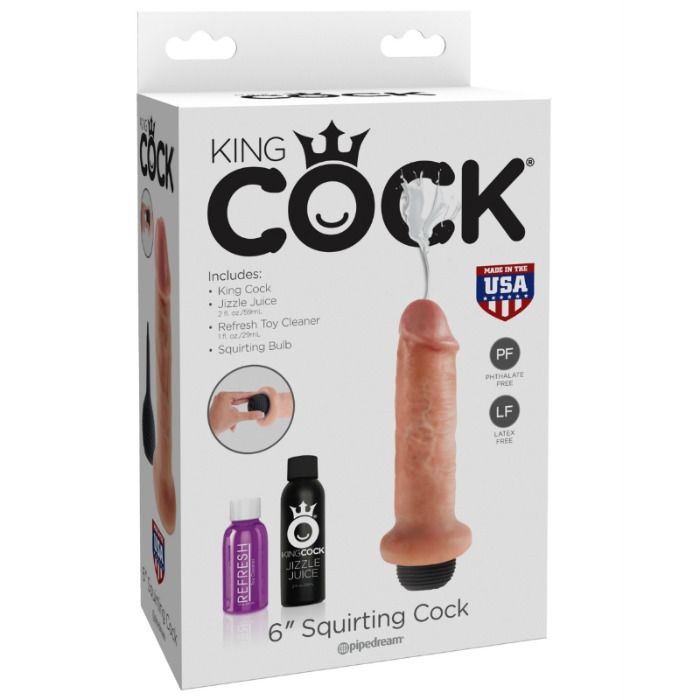 KING COCK - DILDO DE 15,24 CM CON CORRIDA