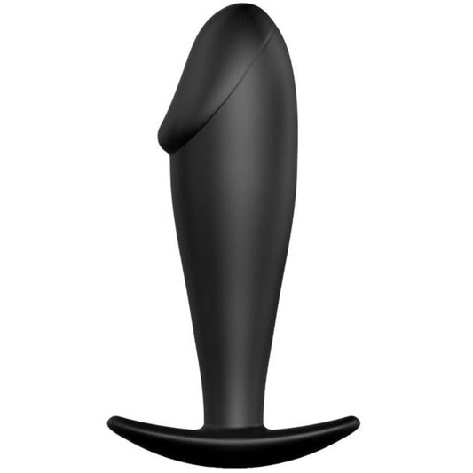 PRETTY LOVE - PLUG ANAL DE SILICONA NEGRO CON FORMA DE PENE