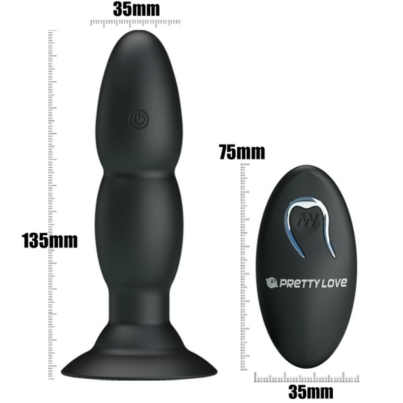 PRETTY LOVE - VIBRADOR CON CONTROL REMOTO Y PLUG DE AMOR