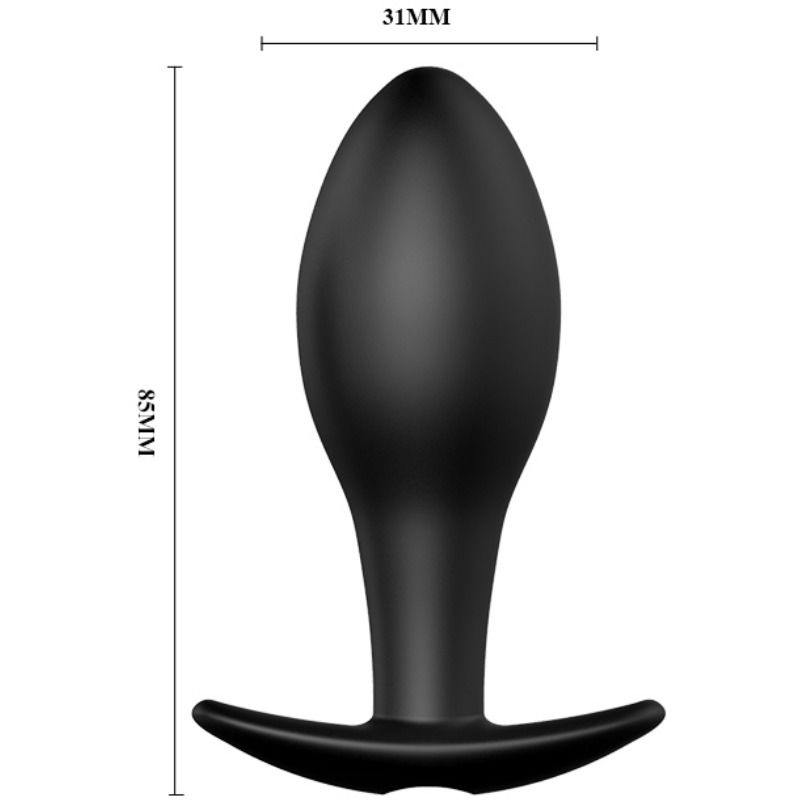 PRETTY LOVE - PLUG ANAL ANCLA FORMA DE SILICONA 12 MODOS DE VIBRACIÓN NEGRO
