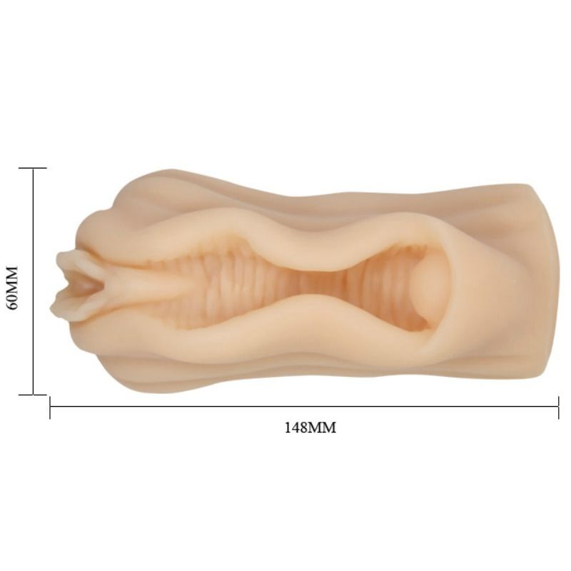 BAILE - MINI MASTURBADOR MASCULINO DISEÑO DE VAGINA LABIOS