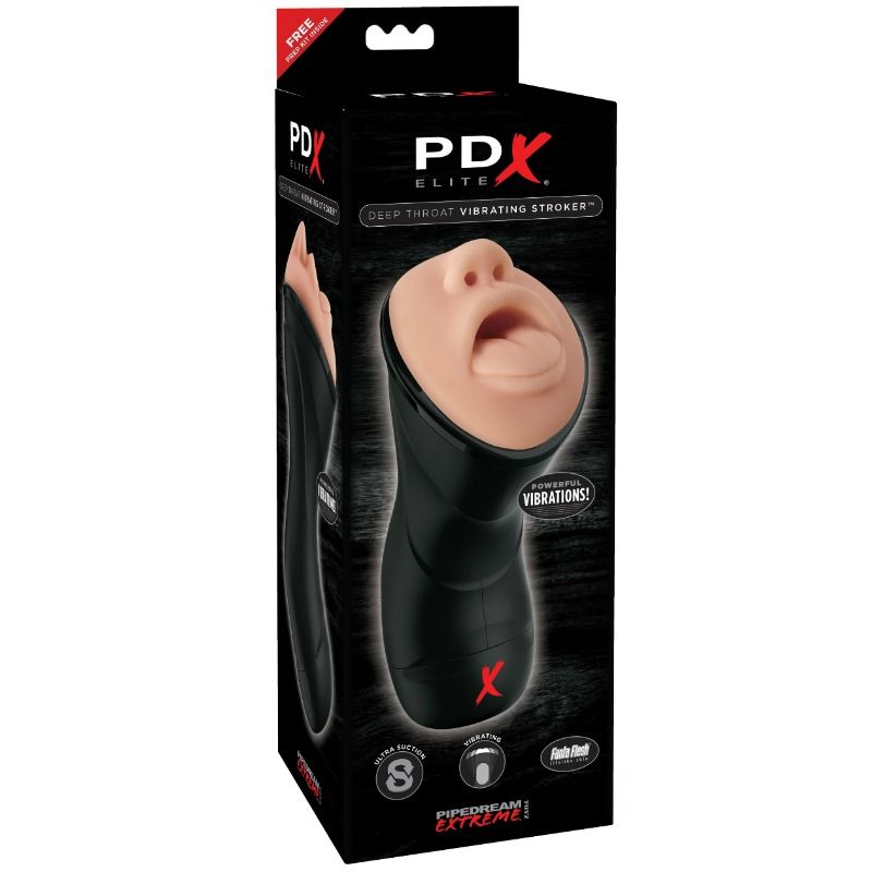 PDX ELITE - DEEP THROAT VIBRATOR STROKER