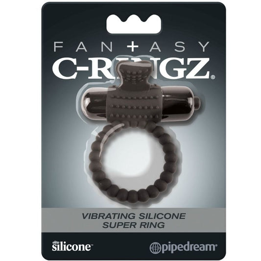 FANTASY C-RINGZ - ANILLO VIBRADOR DE SILICONA NEGRA