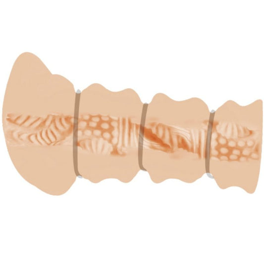 CRAZY BULL - MASTURBADOR CON ANILLOS VAGINALES MODELO 2