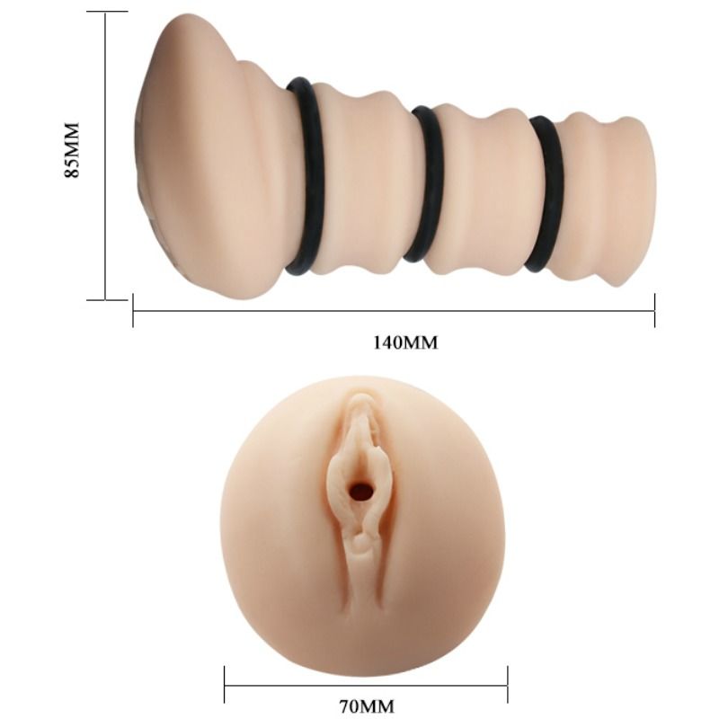 CRAZY BULL - MASTURBADOR CON ANILLOS VAGINALES MODELO 2