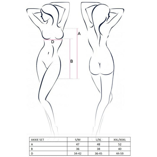 PASIÓN - CONJUNTO DE MUJER AKKIE DISFRAZ DE ENFERMERA S/M