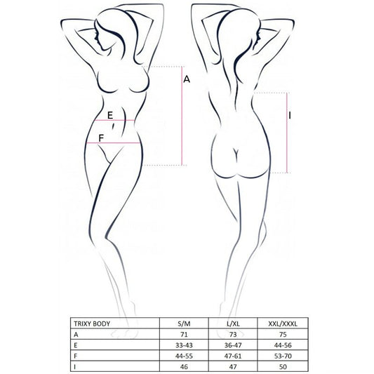 PASIÓN - TEDDY TRIXY DE MUJER NEGRO TALLA S/M