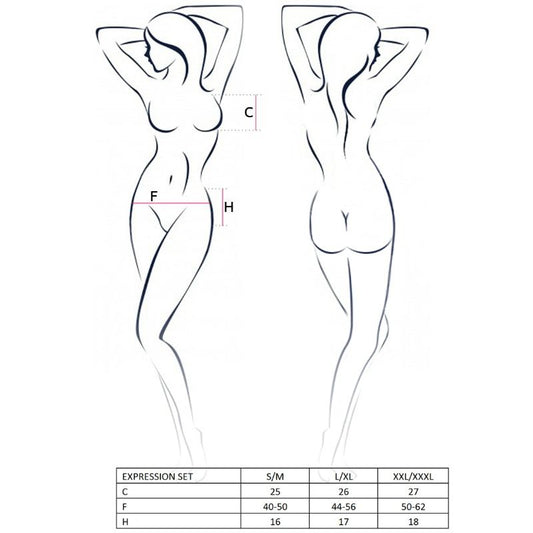 PASIÓN - EXPRESS MUJER SET TALLA S/M FETICHE