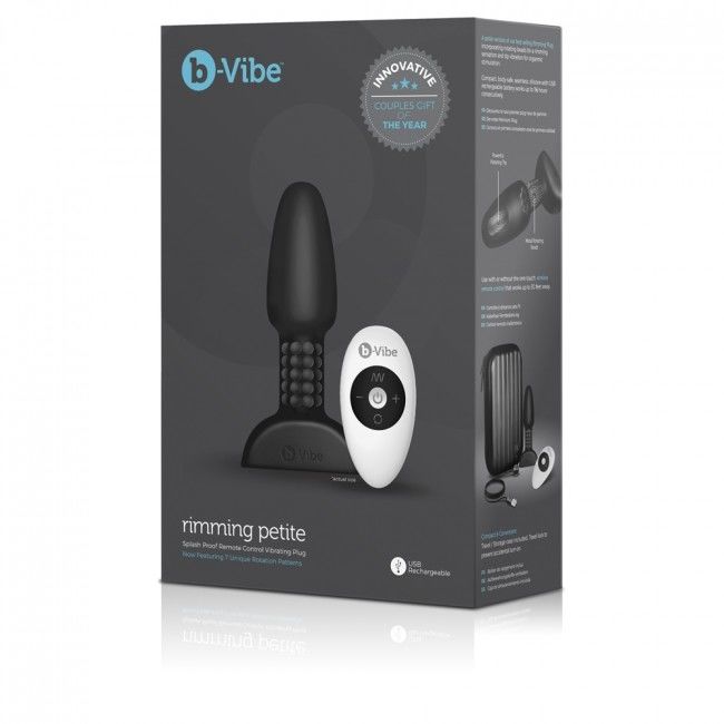 B-VIBE - PLUG ANAL CON CONTROL REMOTO Y RIMMING PEQUEÑO NEGRO