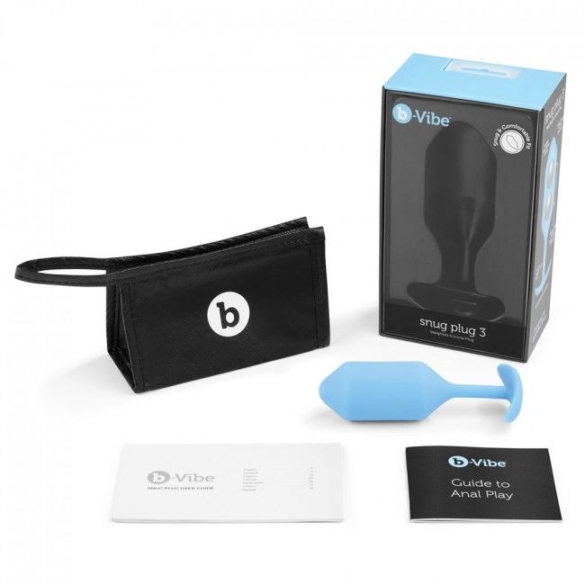 B-VIBE - SNUG 3 PLUG ANAL AZUL CIELO