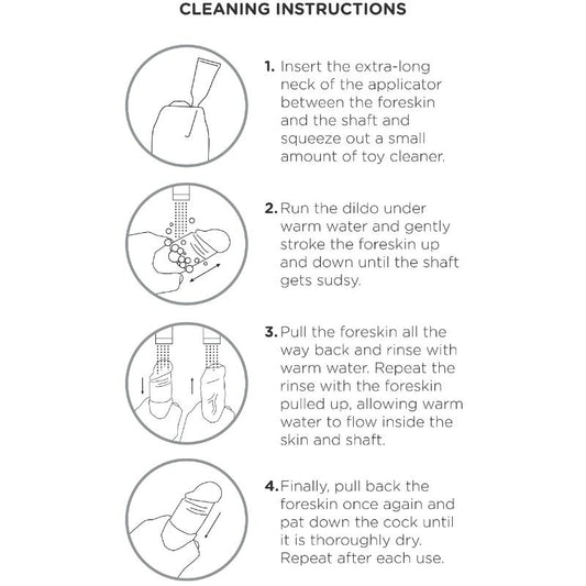 KING COCK - REALISTIC DILDO UNCUT FLESH 23 CM