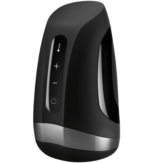 SATISFYER - MASTURBADOR MASCULINO VIBRADOR DE CALOR