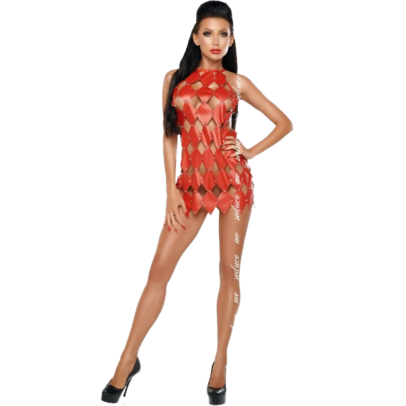 ME-SEDUCE - GWEN RED BARE BACK DRESS S/M
