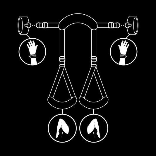 SUMISA FETICHE - POSICIÓN DE PIERNAS ABIERTAS CON ESPOSAS CON FORRO DE NOPRENE