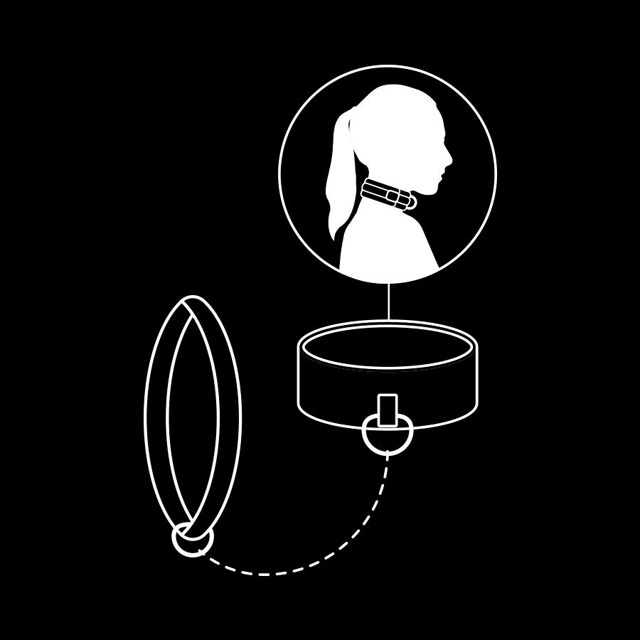 FETISH SUBMISSIVE - CHAIN NECKLACE WITH NOPRENE LINING
