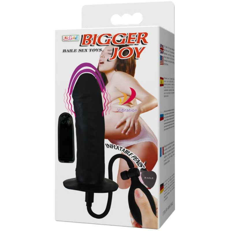 PROM - BIGGER JOY INFLATABLE PENIS WITH VIBRATION 16 CM