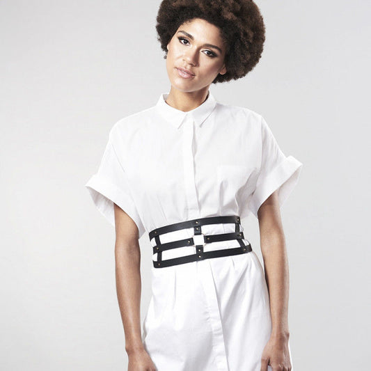 BIJOUX - CINTURÓN INDISCRETS MAZE CON ASA - NEGRO