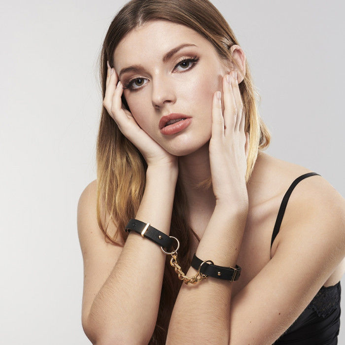 JEWELRY - INDISCRETS MAZE BLACK HANDCUFFS BRACELETS