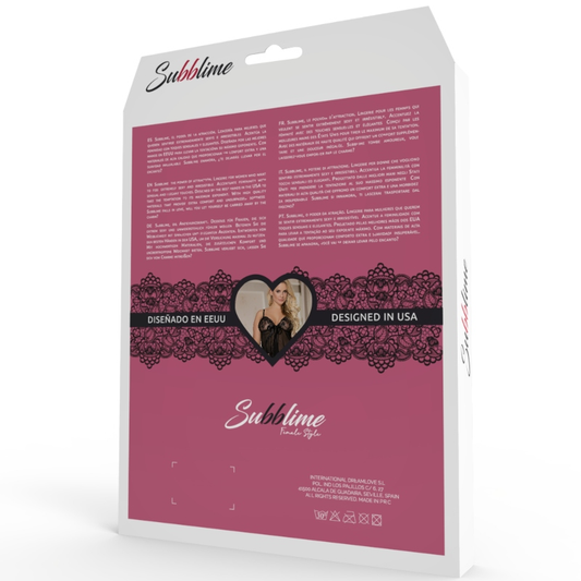 SUBBLIME - CONJUNTO DE BRAGUITAS Y LIGUERO S/M