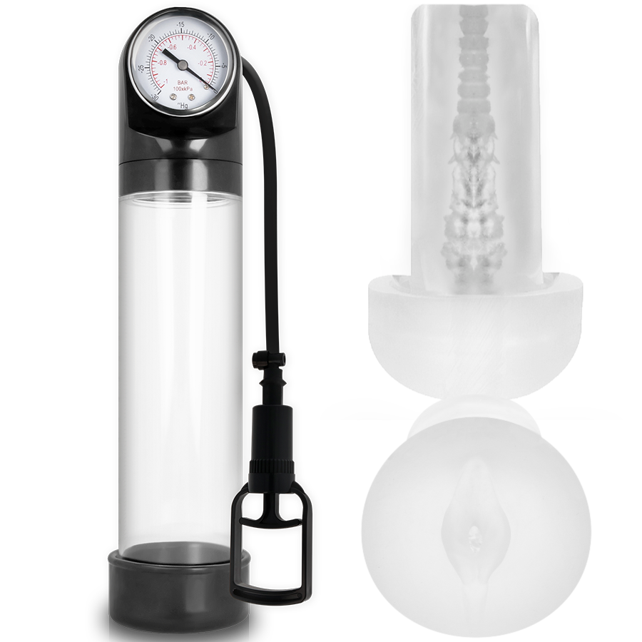 BOMBA ADICTO - RX9 TRANSPARENTE CON MASTURBADOR